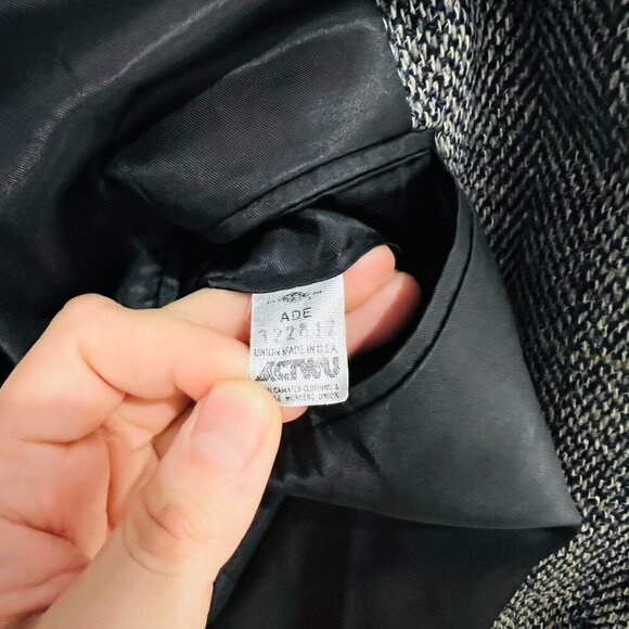 Vintage 41 S Brooks Brothers Herringbone Tweed Blazer Sport Coat Brookstweed - Picture 8 of 16